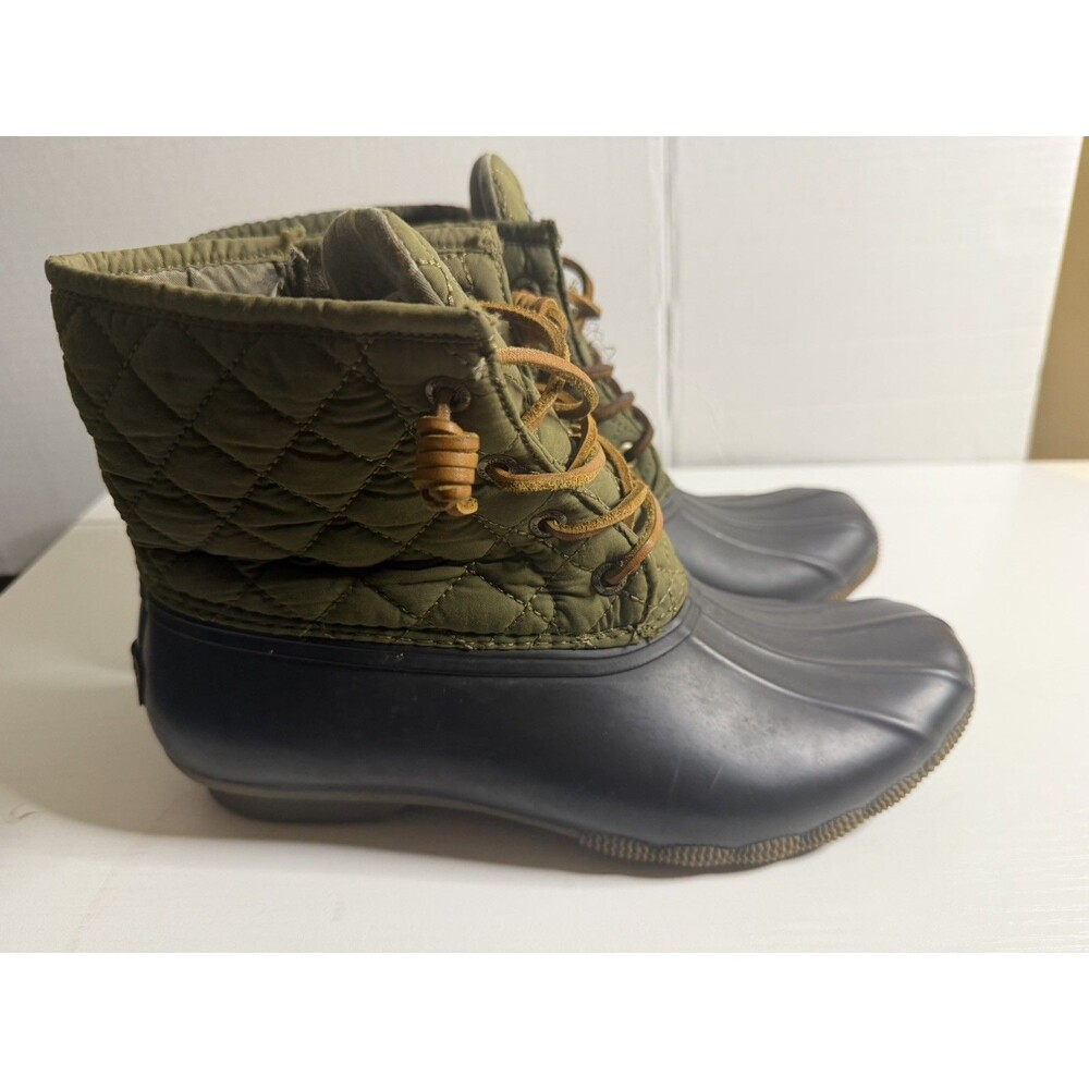 Sperry Women's Saltwater Quilted Duck Boot Rain Boot Sts94063 size 8.5